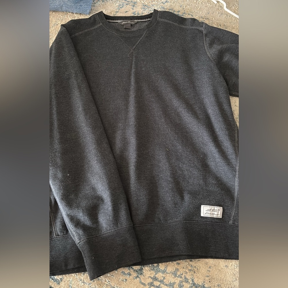 Eddie Bauer Men's Black Crewneck Sweater